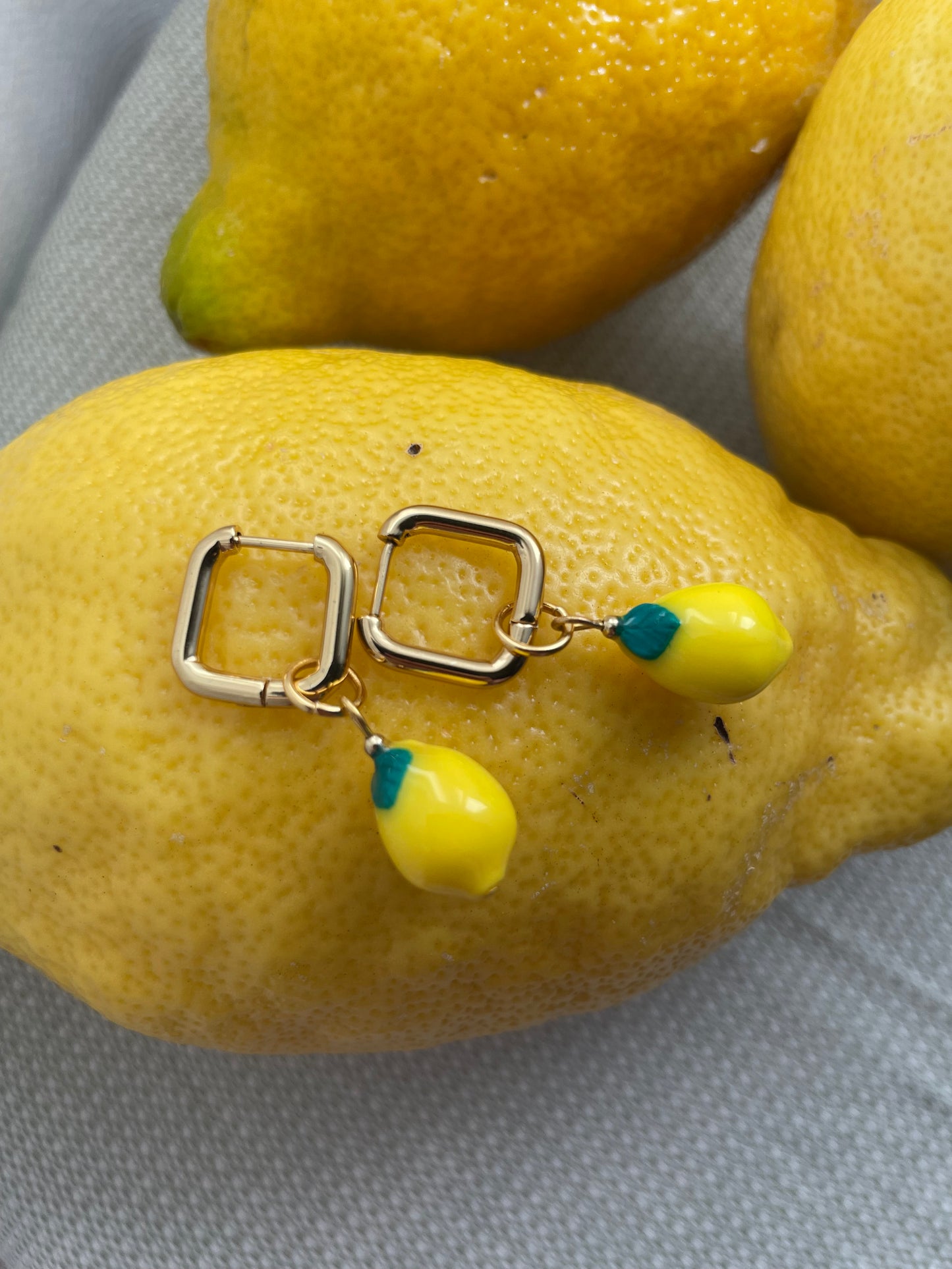 Boucles d'oreilles citrons