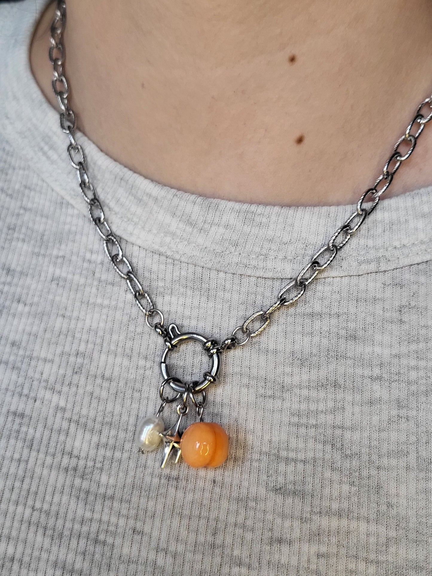 Astrid - collier chaîne argentée fermoir bouée personnalisable