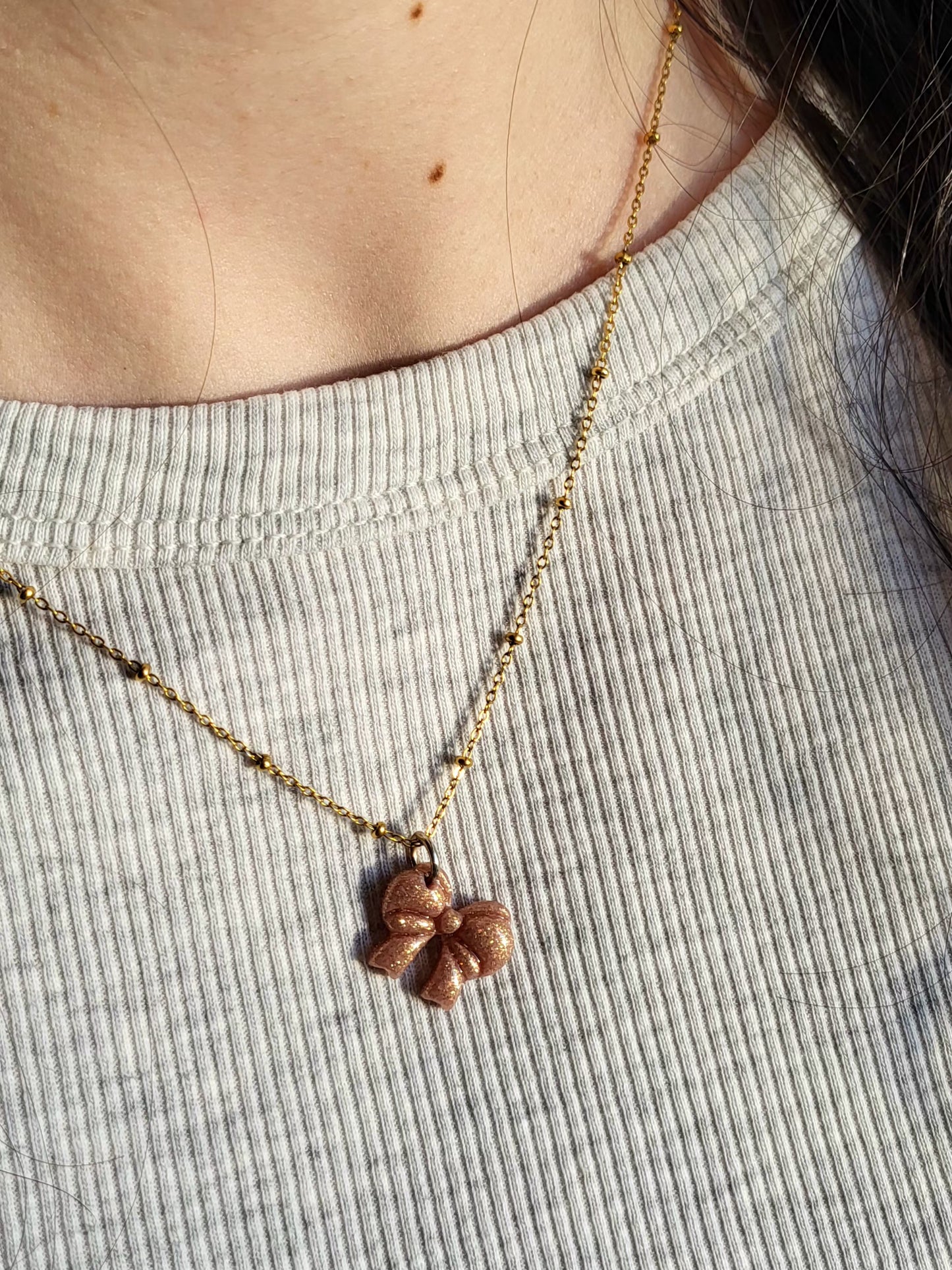 Rachel -  collier chaîne dorée charms personnalisables