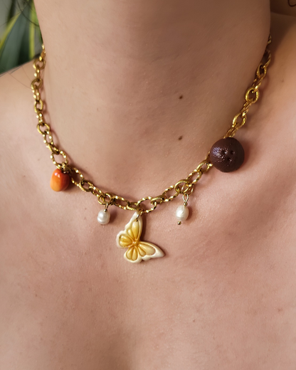 Collier doré Charlotte - jusqu'à 7 charms