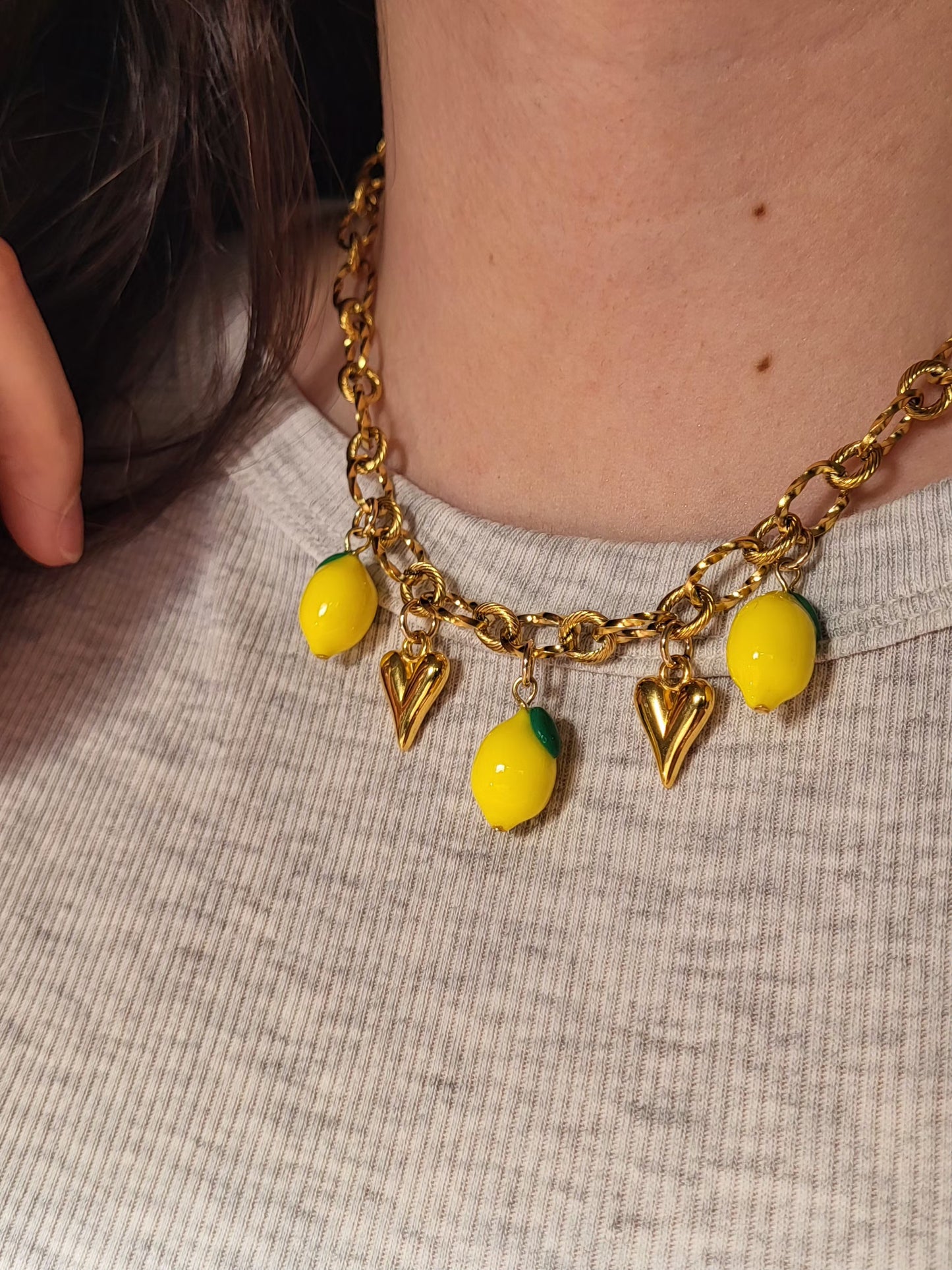 Charlotte - collier chaîne dorée charms personnalisables