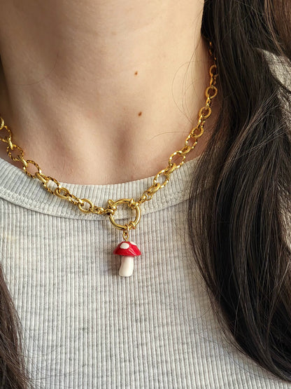 Alice - collier chaîne dorée charms personnalisables