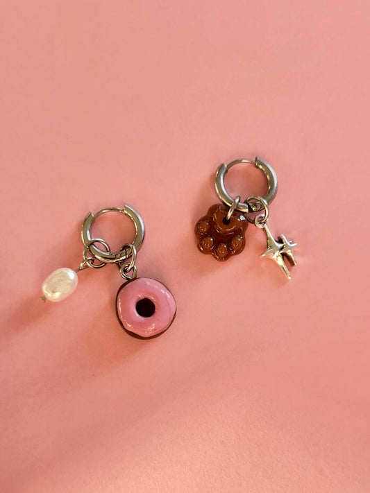 Sophia - créoles rondes argentées