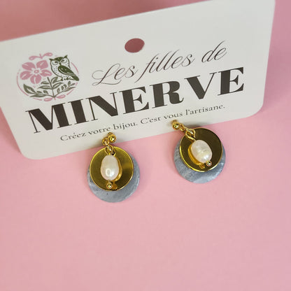 Tiana - boucle d'oreilles monture dorée