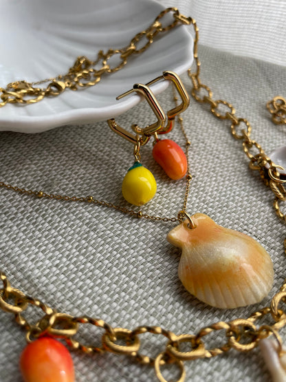 Créoles plaquées or 18k Maeva - 4 charms interchangeables