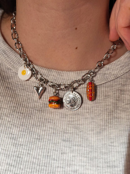 Madeleine - collier chaîne argentée charms personnalisables