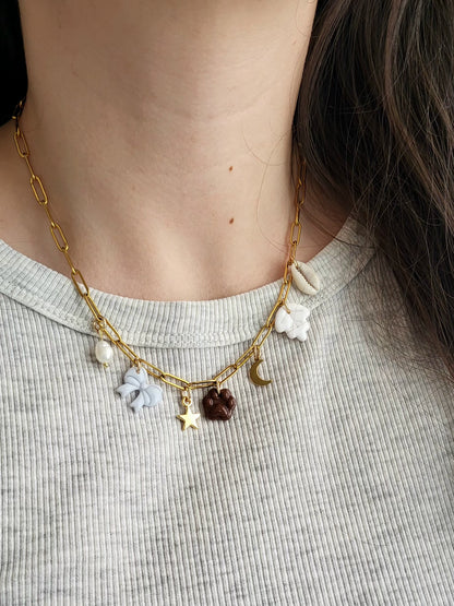 Lara -  collier chaîne dorée charms personnalisables