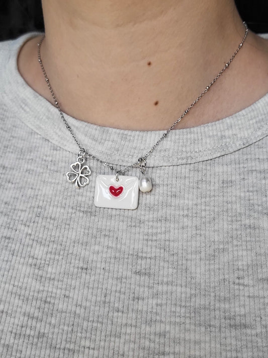 Carla - collier chaîne argentée charms personnalisables