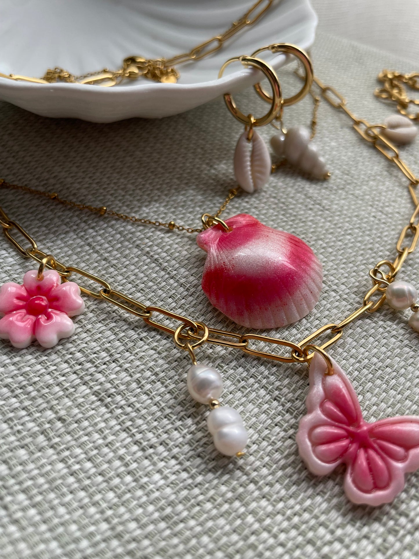 Collier doré Rachel - jusqu'à 3 charms interchangeables