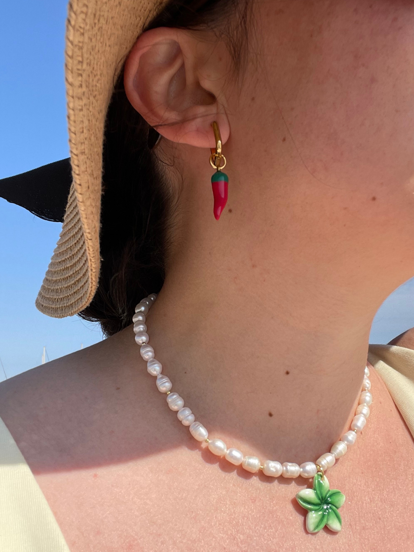 Créoles plaquées or 18k Maeva - 4 charms interchangeables