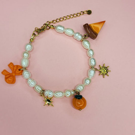 Margaux - bracelet perles d'eau douce charms personnalisables