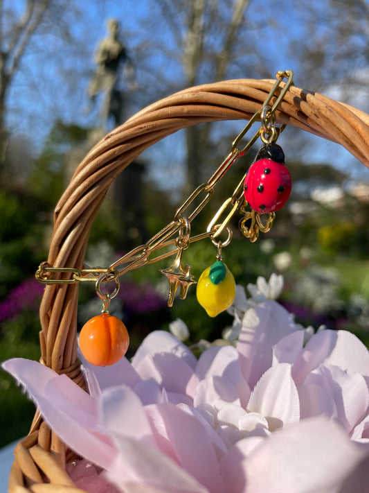 Maya — Bracelet chaîne dorée charms personnalisables