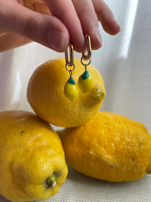 Boucles d'oreilles citrons