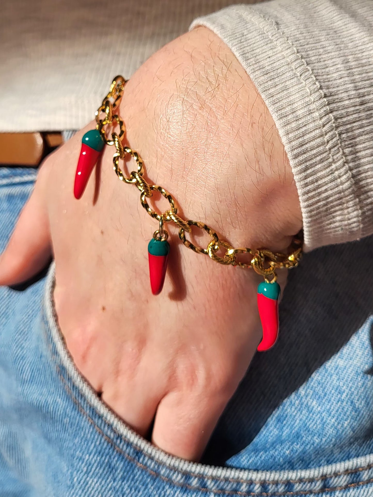 Lou - bracelet chaîne dorée charms personnalisables