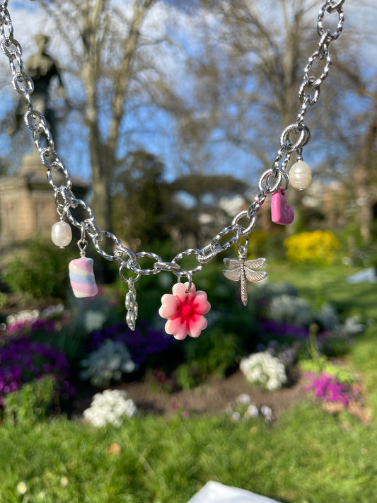 Madeleine — Collier chaîne argentée charms personnalisables