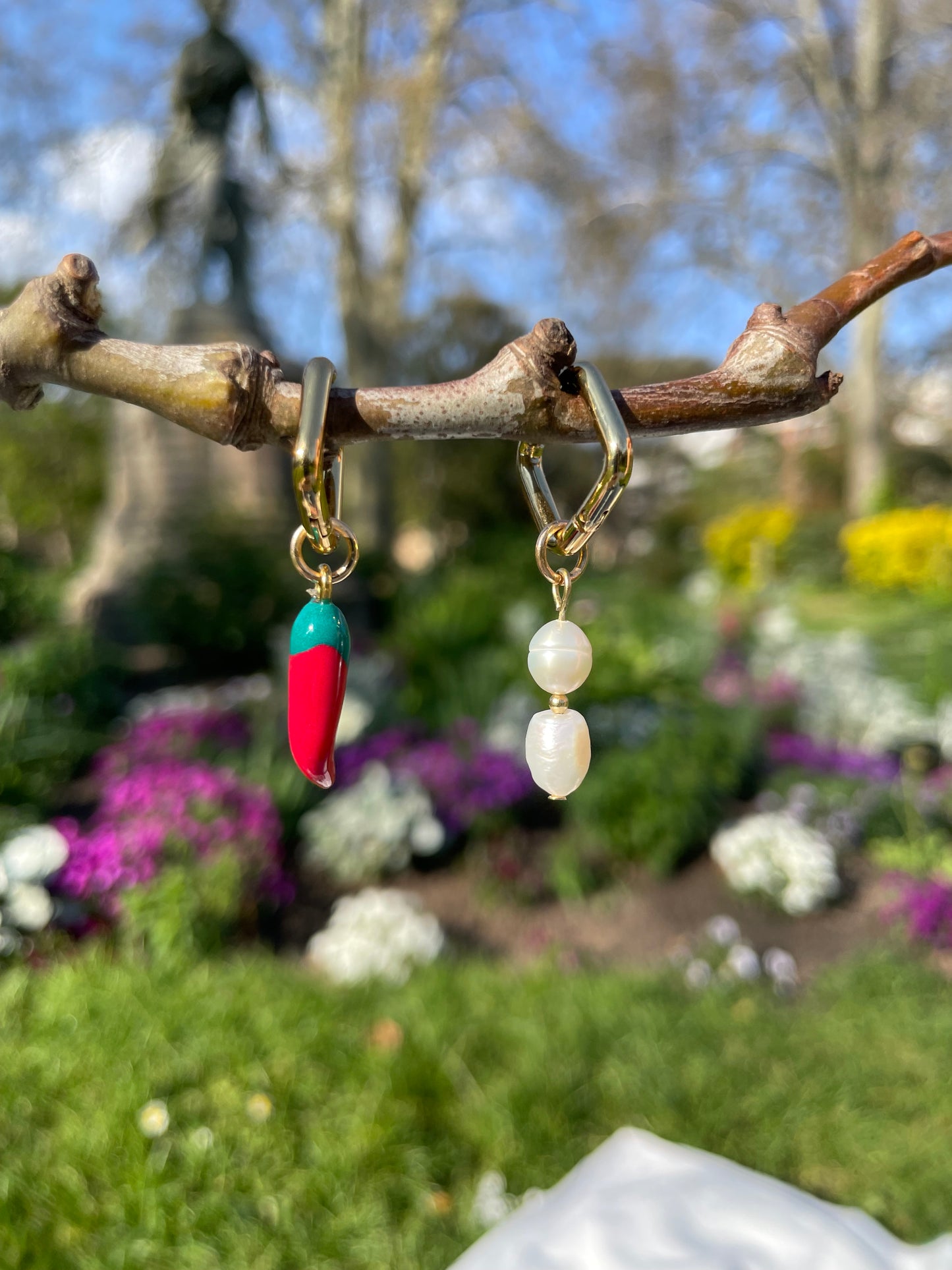 Créoles plaquées or 18k Maeva - 4 charms interchangeables