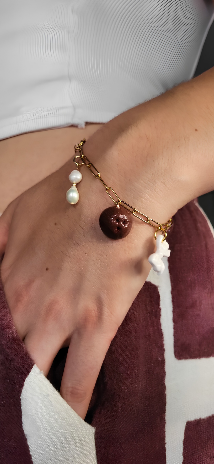 Bracelet doré Maya - jusqu'à 5 charms